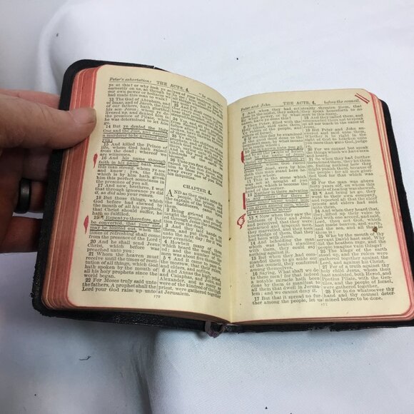 The Marked New Testament 1899 Leather Oxford Size Of Our Lord And Savior Jesus - Picture 12 of 14